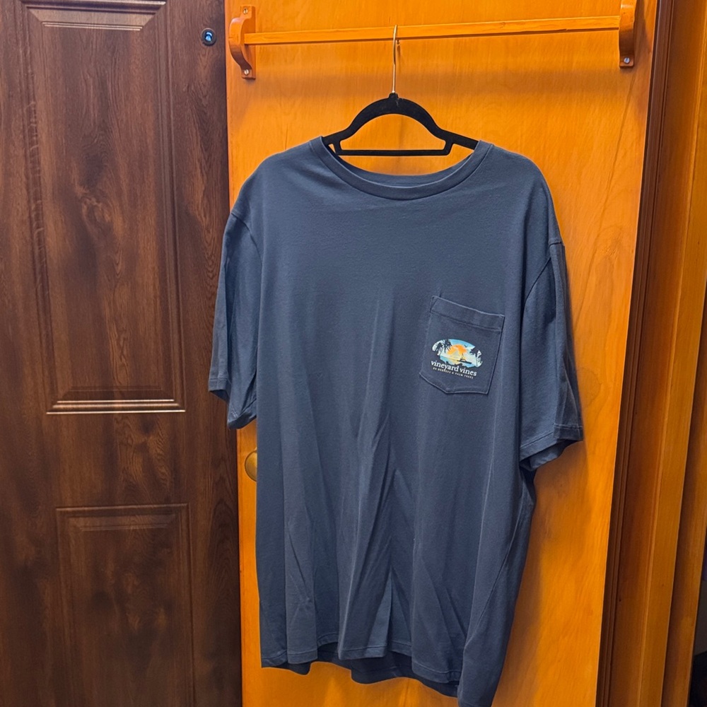 Vineyard Vines Dark Gray Pocket Tee